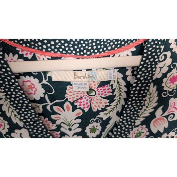 Boden MOLLIE Patchwork Floral Print Shift Boho 3/4 Sleeve Dress Mini sz. US 12R - Picture 12 of 14